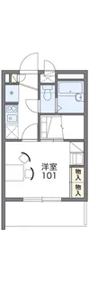 レオパレスフィオーレ石神井台【2階】の間取り