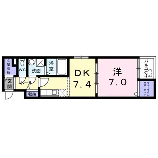 K.OレーベンⅡ【4階】の間取り