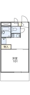 レオパレス豊南【1階】の間取り