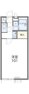 レオパレスかりん【1階】の間取り