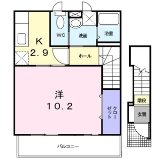 カーサ プラシード【2階】の間取り