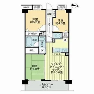 ライオンズガーデン桜台【3階】の間取り