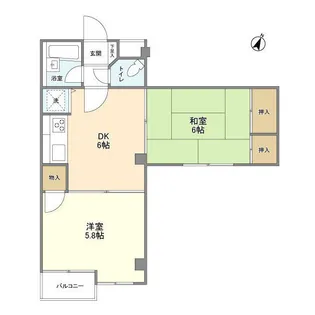 WEST壱番館【2階】の間取り