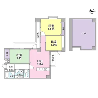 ベルフレール練馬【2階】の間取り