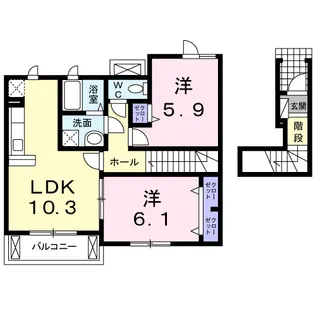 マーガレットメゾンⅢ【2階】の間取り
