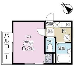 エルアルボリート【1階】の間取り