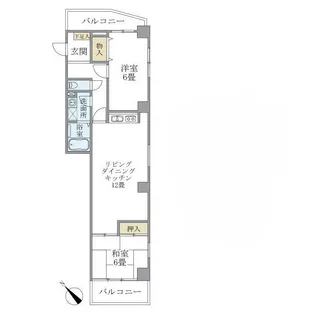クレストコート西海【4階】の間取り