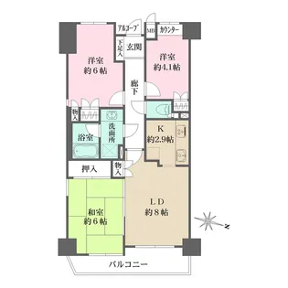 藤和シティコープ所沢【2階】の間取り