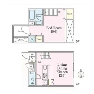 ハレノソラ【4階】の間取り