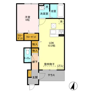 エクセル 伍番館【1階】の間取り