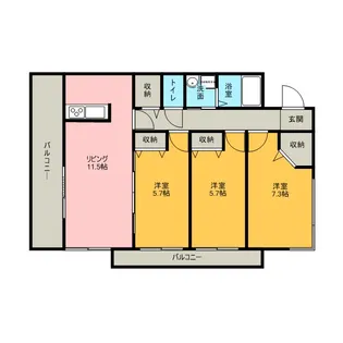 スタースクウェア【3階】の間取り