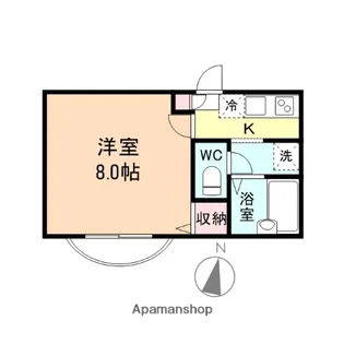 第6グリーンハイツ【1階】の間取り
