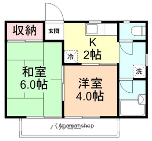バームハイツミドリ【2階】の間取り