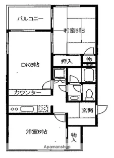 ピエタテール富士見【102号室】の間取り