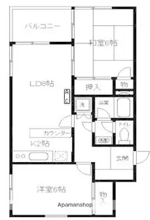 ピエタテール富士見【1階】の間取り