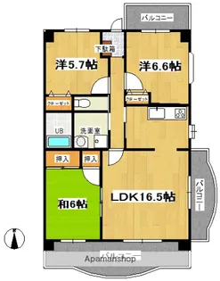 CALM・HILLS(カームヒルズ)【1階】の間取り