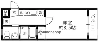 オンフルール・パレス【102号室】の間取り