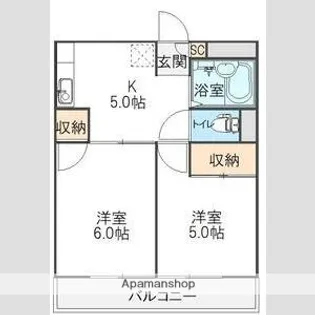 モンシャトー石神井成和【205号室】の間取り