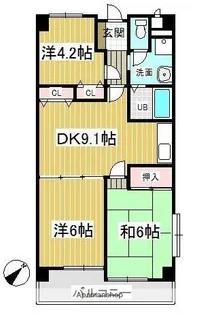 学園サンパール【3階】の間取り