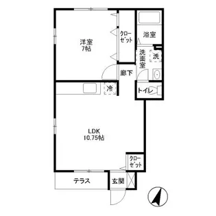 パラッツォ石神井【1階】の間取り