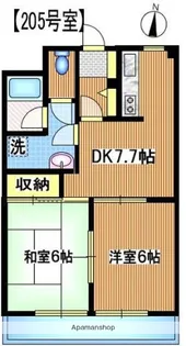 サニーハイツ【2階】の間取り