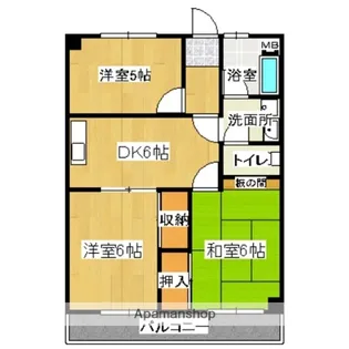 第2メゾン大泉【3階】の間取り