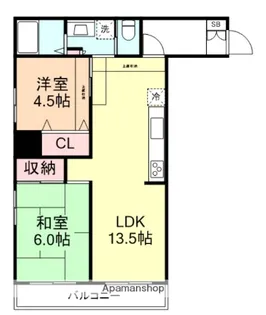 メゾン第三大泉【105号室】の間取り