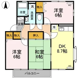 クオーレ大泉学園【2階】の間取り