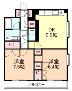 スカイパレス光が丘A棟【1階】の間取り
