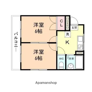 コーポアルファメッシュ【101号室】の間取り