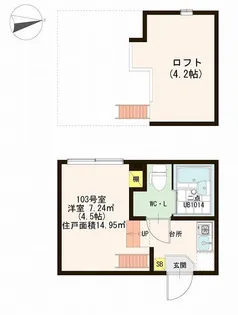 東京都板橋区高島平1丁目【アパート】の間取り