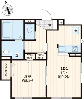 ソラーナ【101号室号室】の間取り