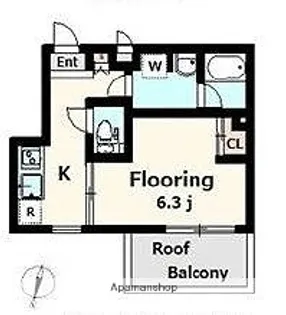 1Kの間取り画像