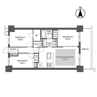 コンフォリア成増グリーンサイド【3階】の間取り