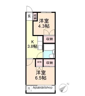 JUN東久留米【2階】の間取り