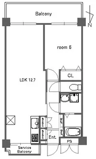 ルボワ平喜【6階】の間取り