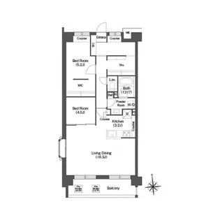 コンフォリア高島平【4階】の間取り