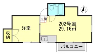 メゾン氷川台【202号室】の間取り