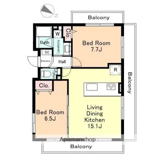 VELFARRE 彩 SETAGAYA【2階】の間取り