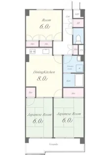 ディラヴェール田柄【3階】の間取り