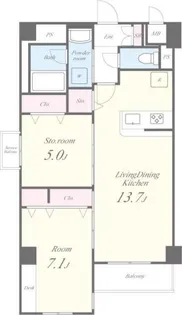 GARDEN COURT A 西高島平【1階】の間取り