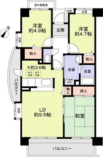 ガーデンコート清瀬4号棟【5階】の間取り