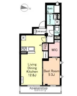 リアン ブランシア【201号室】の間取り