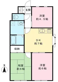 ウエストエンドA【201号室号室】の間取り