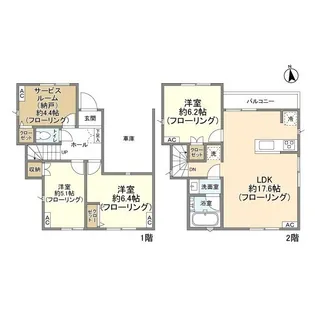東京都板橋区赤塚6丁目【一戸建】の間取り