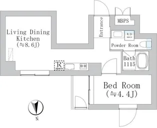 コートブリーズ板橋西台【1階】の間取り