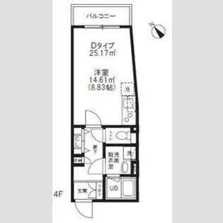 アルティザ氷川台【4階】の間取り