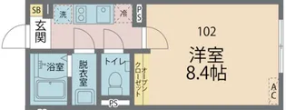 カインドネス田無【102号室号室】の間取り