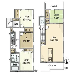 東京都練馬区関町北3丁目【一戸建】の間取り