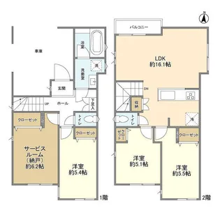 東京都板橋区赤塚4丁目【一戸建】の間取り